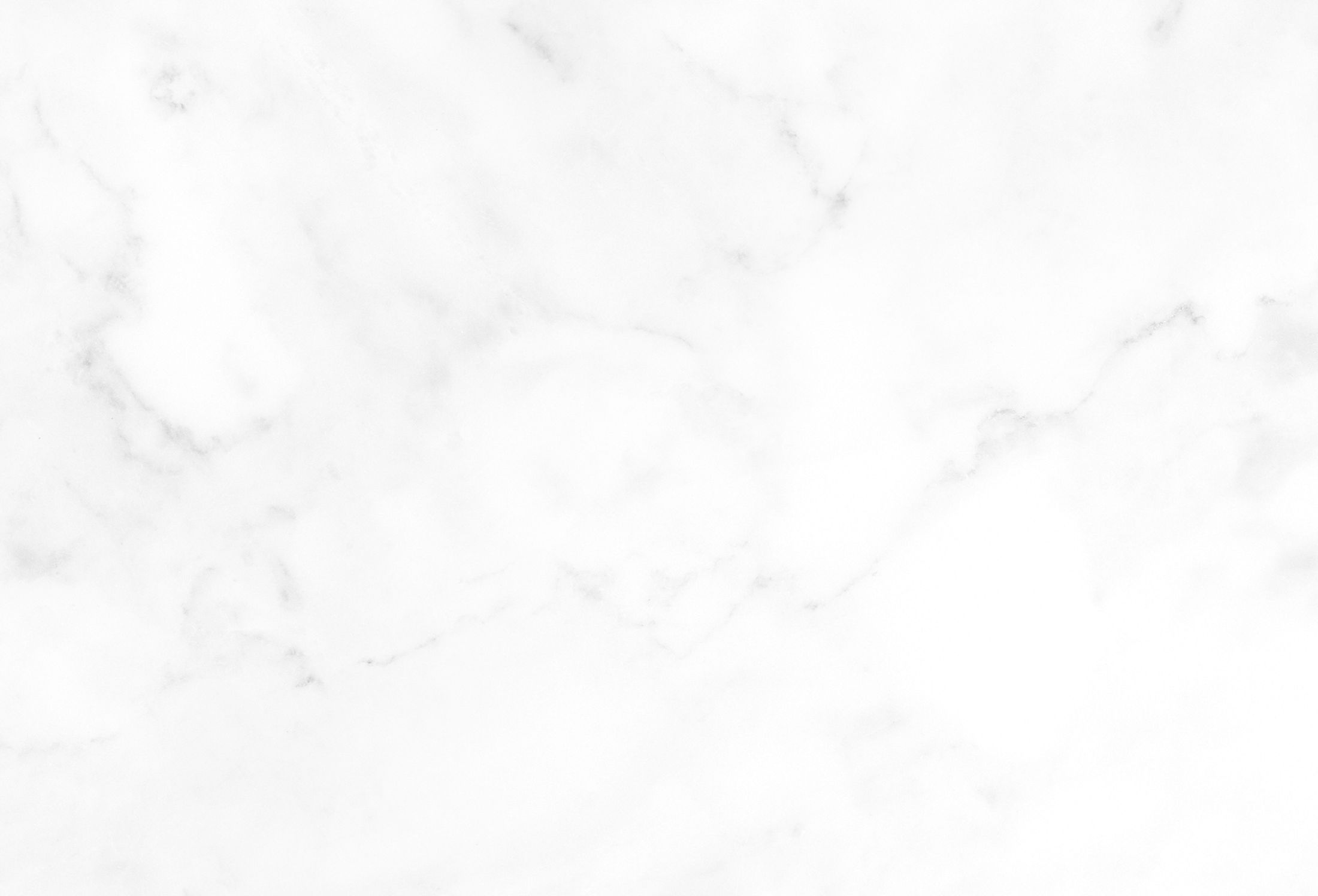 White marble texture background with subtle veins.